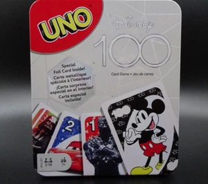 Mattel UNO Card Game / "Disney 100" Special Edition with Collectible Tin / New - Picture 1 of 24