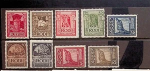 ITALY - RHODES Sc 15-23 LH ISSUE OF 1929 - COMPLETE SET - Sc$458+ - Picture 1 of 1