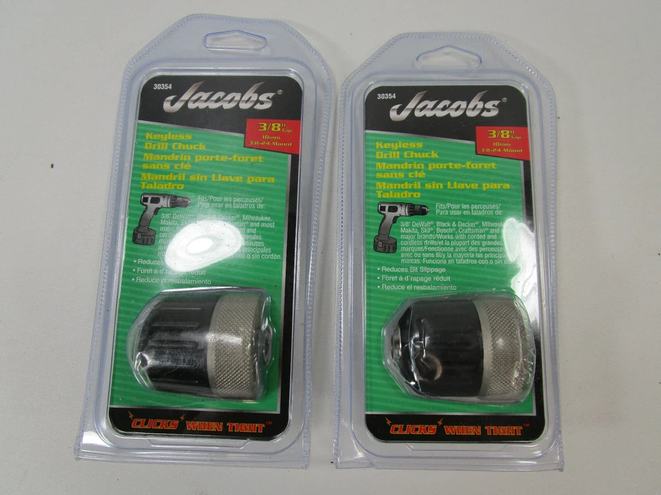 Jacobs 30354 Keyless Drill Chuck 3/8 " 24 Thread