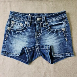 Miss Me Jeans Denim Shorts Girls Blue Size 10 - Picture 1 of 17
