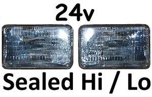 JTX Sealed High/Low Hi/Lo Beam 24V Head Lights Headlights 4x6 6x4160x100 - Picture 1 of 7