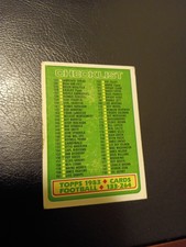 1983 Topps Football Checklist #395, Cards 133–264