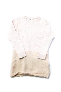 Chloe Girls Cotton Colorblock Ribbed Long Sleeve Pullover Sweater Pink Size 4 LL - Picture 1 of 7