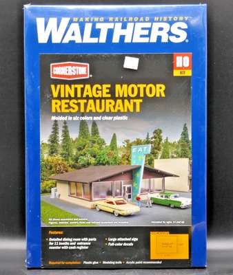 Kit de construcción de restaurante de motor vintage HO Walthers - nuevo y sellado Foto 1 de 4