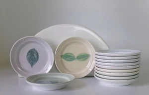 TWELVE PORTMEIRION SEASONS COLLECTION LEAVES 70mm MINI PLATES IMMACULATE - Picture 1 of 2