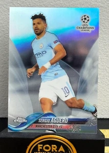 2017 Topps Chrome Sergio Aguero Silver Refractor Mint Manchester City Argentina - Picture 1 of 2