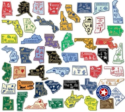 Original U.S. State Magnet Set by Classic Magnets, 51-Piece Vintage Magnet Set - Image 1 of 4
