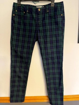 Брюки женские Vineyard Vines 6 синие зеленые черные часы в клетку брюки с 5 карманами - Изображение 1 из 4