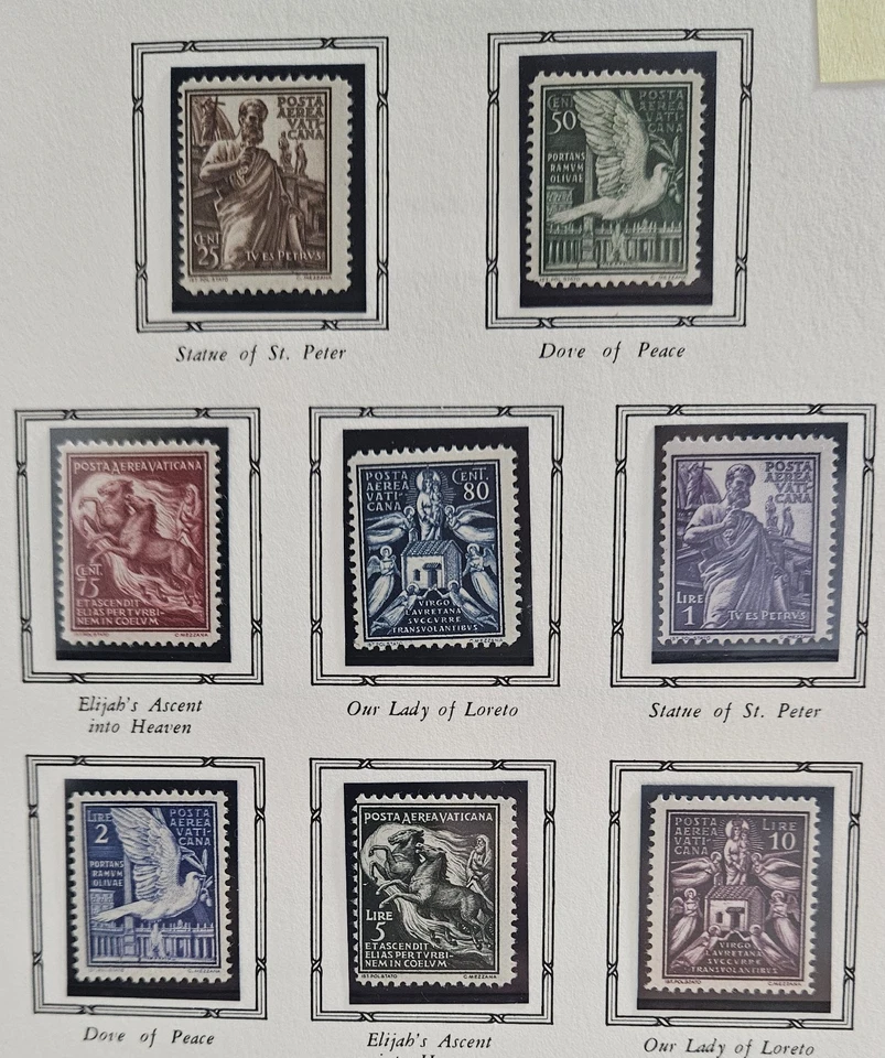 Sello Vaticano Sc C1-8, 1938 correo aéreo, F/VF MNH (509B125) Foto 1 de 1