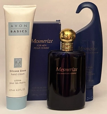 雅芳男士:Mesmerize 古龙水喷雾带头发和沐浴露 + 硅胶手套霜 — 第 1/2 张图片