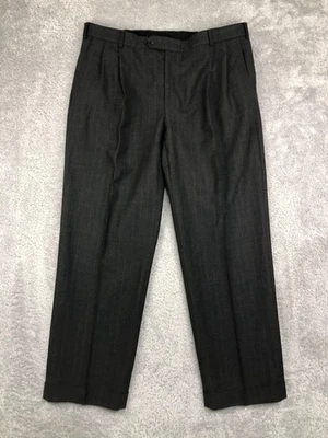 Pantalones Brooks Brothers 346 para hombre talla 38x29 lana elástica a rayas gris Foto 1 de 4