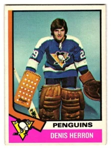 1974-75 O-Pee-Chee #45 Denis Herron Pittsburgh Penguins RC OPC SKU#VS1106 - Picture 1 of 2