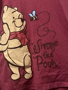 Winnie the Pooh Disney Store Double Sided Print Shirt Women’s Size Small Red - Picture 1 of 8
