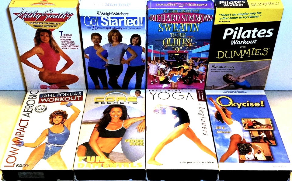 Lot of 8 Workout Videos (VHS) Jane Fonda, Richard Simons, Weight Watchers, more Foto 1 de 1