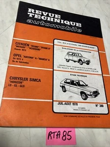 Chrysler Simca Horizon Ls Gl GLS Revisión Automoción RTA - Imagen 1 de 11