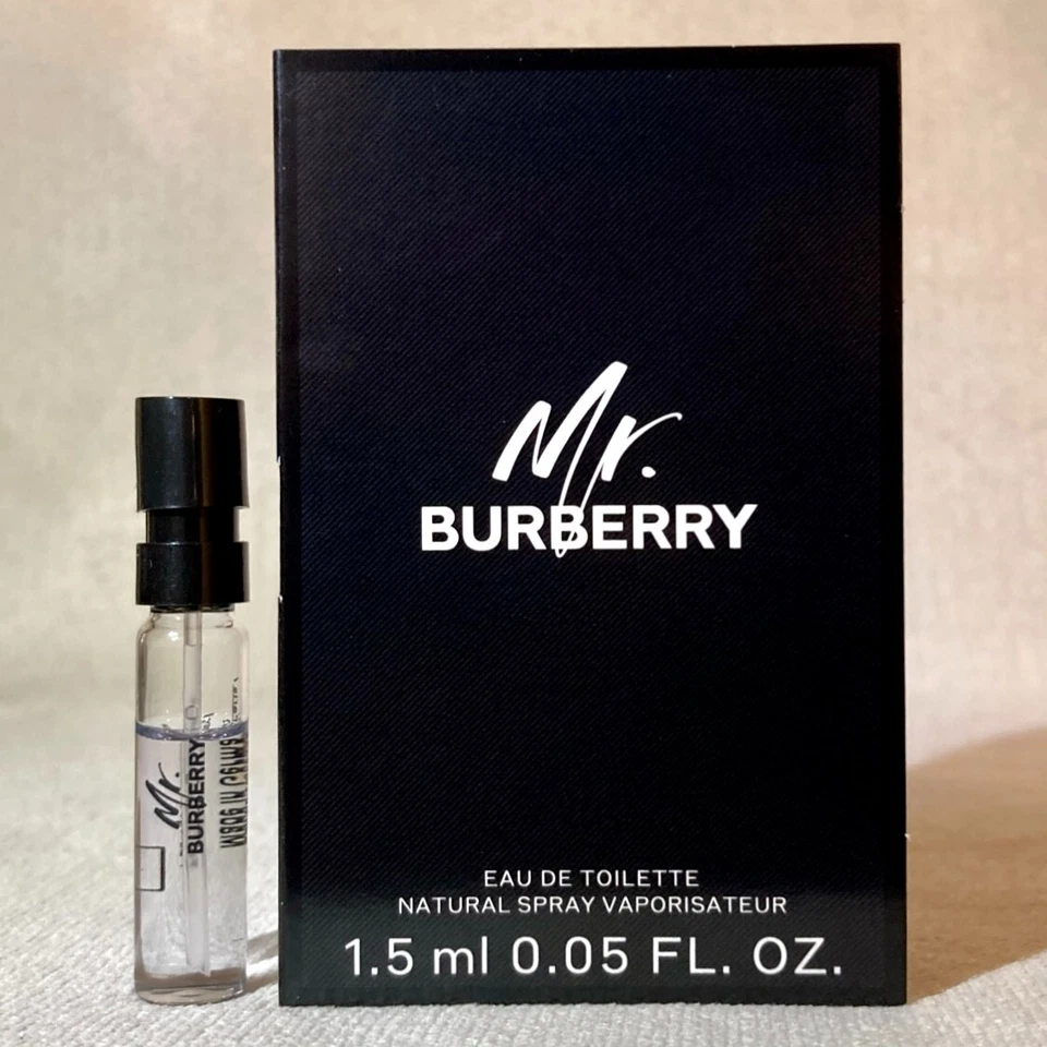 Burberry Mr. Burberry Eau de Toilette EDT Muestra Spray .05oz, 1.5ml Nuevo en Tarjeta Foto 1 de 1