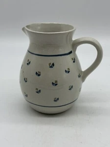 Vintage Otagiri Stoneware Pitcher Petite Rose Brown Dot - Picture 1 of 8