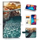 ( For Samsung A30 ) Wallet Flip Case Cover Aj21272 Sea Turtle