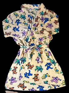 Accappatoio da bagno Grateful Dead Dancing Bears crema/giallo chiaro poliestere taglia unica - Foto 1 di 2
