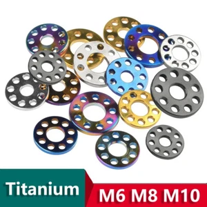 Titanium Bolt Washers M6 M8 M10 Color Flat Washers Gasket for Motorcycle Bike - Picture 1 of 7