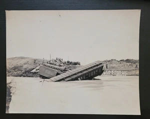 FOTO ORIGINAL CASPER WY NAUFRAGIO TREN VINTAGE PULGADAS FERROCARRIL 1923 - Imagen 1 de 2