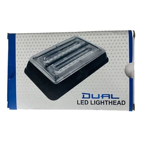 Dual led lighthead By Extreme Led Color: Red And Blue With Flange COLOR BLACK - Afbeelding 1 van 6