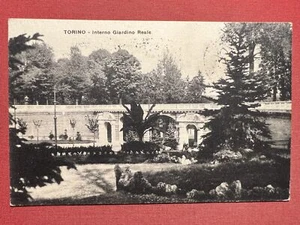 Cartolina - Torino - Interno Giardino Reale - 1924 - Foto 1 di 2