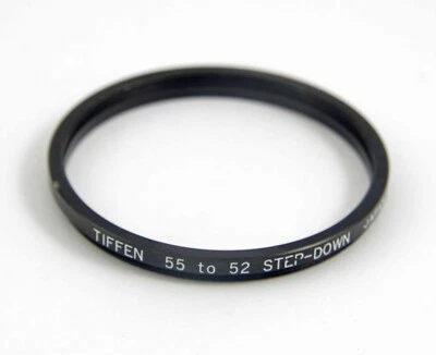 Anillo de filtro de lente reductora Tiffen de 55 mm a 52 mm Foto 1 de 2