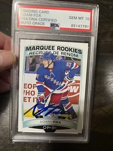 Autographed Adam Fox 2019-20 Opee-Chee RC PSA 10 Signature Grade Signed - Picture 1 of 5