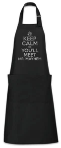 Keep Calm Or You'll Meet Mr. Mayhem Grillschürze Kochschürze Biker Club Reaper - Picture 1 of 1