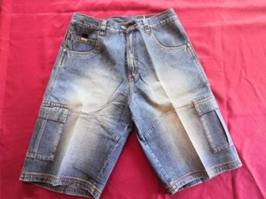 Vintage Jeans Phat Farm Men's Size 32 Faded Y2k Blue Shorts Cargo ST25 - Picture 1 of 10