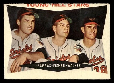 1960 Topps YOUNG HILL STARS #399 VG Milt Pappas/Fisher/Walker Baltimore Orioles - Image 1 of 2