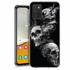 For Samsung Galaxy A03s A02s Tpu Case Cover+Glass(Smoking Skulls)