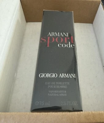 Armani Code Sport por Giorgio Armani EDT 2,5 oz/75 ml | Descontinuado Nuevo en caja sellado Foto 1 de 4