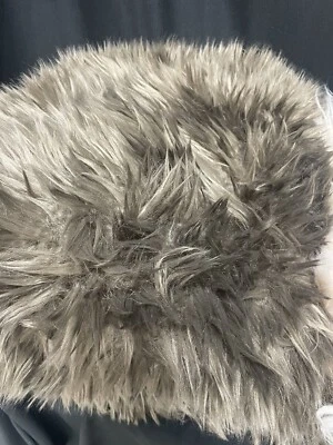 Pottery Barn Teen Mongolian mushroom brown Faux Fur Bean Bag Cover 41" large - Image 1 of 4