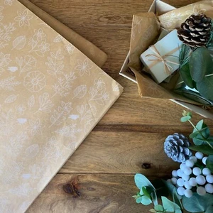 Eco Floral Woodland Luxury Tissue Wrapping Paper Recycled Printed Gift Sheets - Picture 1 of 4