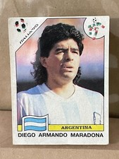Diego Armando Maradona Argentina Italia 1990 Soccer Futbol Rare HTF Sticker Card