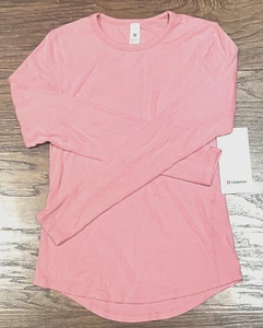 NEU Damen Lululemon Hold Tight Langarm Pink Tide Größe 6 - Bild 1 von 9
