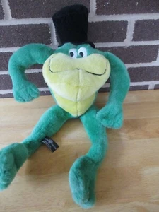 1995 Warner Bros. Jose Frog 18" Tall Green/Yellow Plush Poseable Black Top Hat - Picture 1 of 5