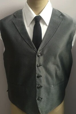 Oleg Cassini Mens 5 button w/ lapel Formal Tuxedo Vest Size Meduim VERY NICE! - Image 1 of 4