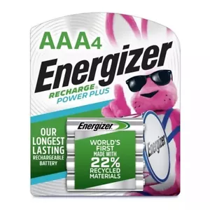 AAA Energizer Rechargeable Batteries 4pc Triple A - Picture 1 of 3