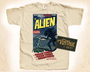 Alien V1 T SHIRT Movie Poster Vintage Natural Tee sizes S to 5XL - Picture 1 of 2