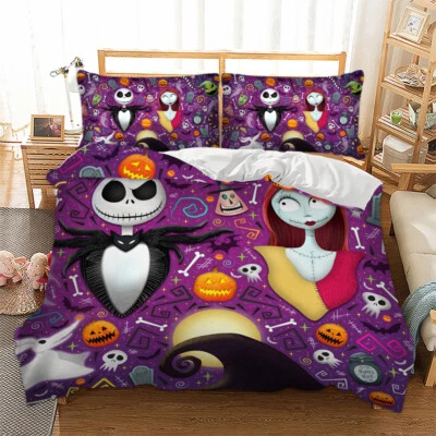WONGS BEDDING The Nightmare Before Christmas Duvet Cover with Pillowcases Bedding Set All Size
