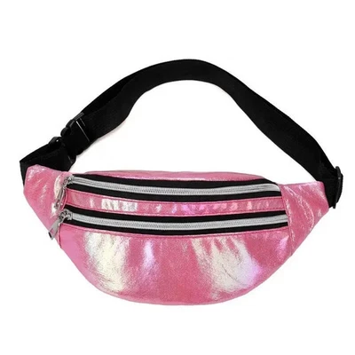 Holographic Fanny Pack Hologram Waist Bag Laser Beach Travel Banana Hip Bum Zip  - Image 1 of 4