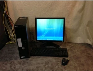 Computadora de escritorio Windows xp Dell Fast duo core 20" monitor teclado mouse 2,66 Hz - Imagen 1 de 4