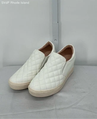 Zapato informal de cuña acolchado blanco Wanted para mujer 7,5 Foto 1 de 4