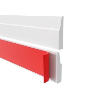 Quest Plinthe auto-adhésive Barre de finition murale PVC plastique 32 mm 735-LM - Photo 1/4