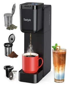 3 in 1 Single Serve Kaffeemaschine für K Tasse/gemahlene und Teeblätter - Bild 1 von 7