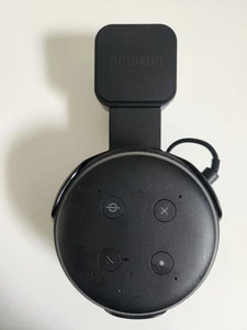 Amazon Echo Dot (3rd Generation) Alexa Smart Speaker-Charcoal-WITH OUTLET HANGER - Picture 1 of 4