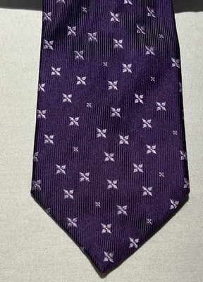 Corbata vintage Thomas ROSA Londres para hombre púrpura 100 % seda hecha a mano Inglaterra Foto 1 de 4